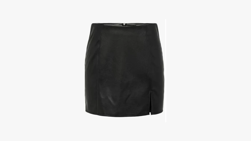 μαύρη δερμάτινη φούστα