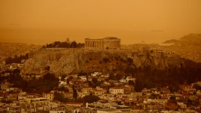 Αφρικανική σκόνη: Αποπνικτικές εικόνες από την ''πορτοκαλί'' Αθήνα - Τι να κάνετε αν νιώθετε δυσφορία