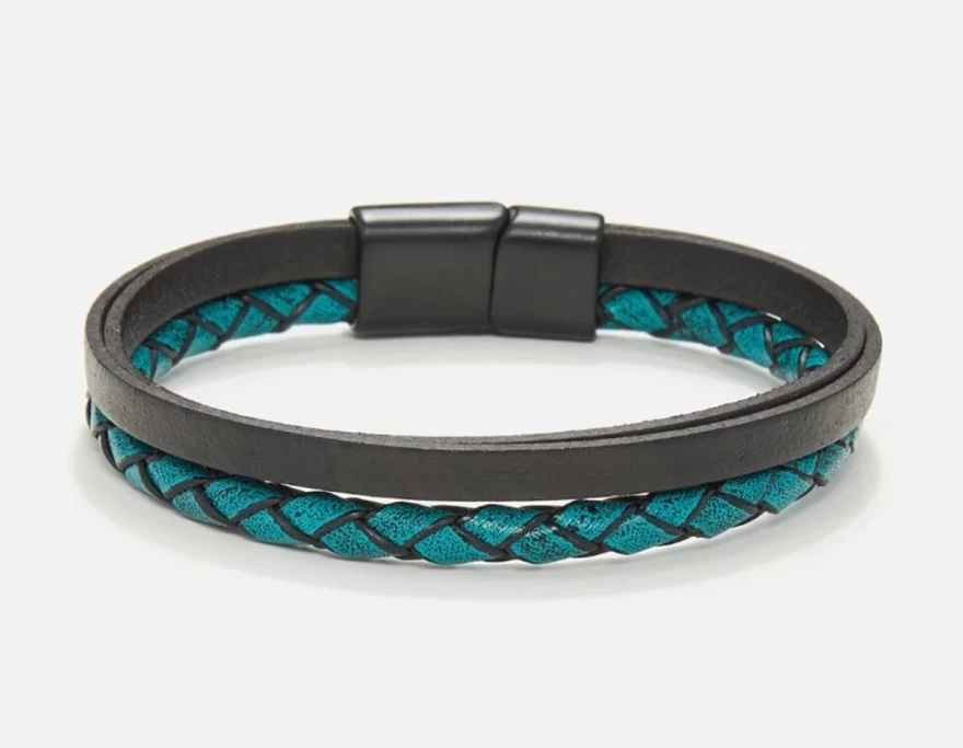 δερμάτινο αντρικό βραχιόλι 