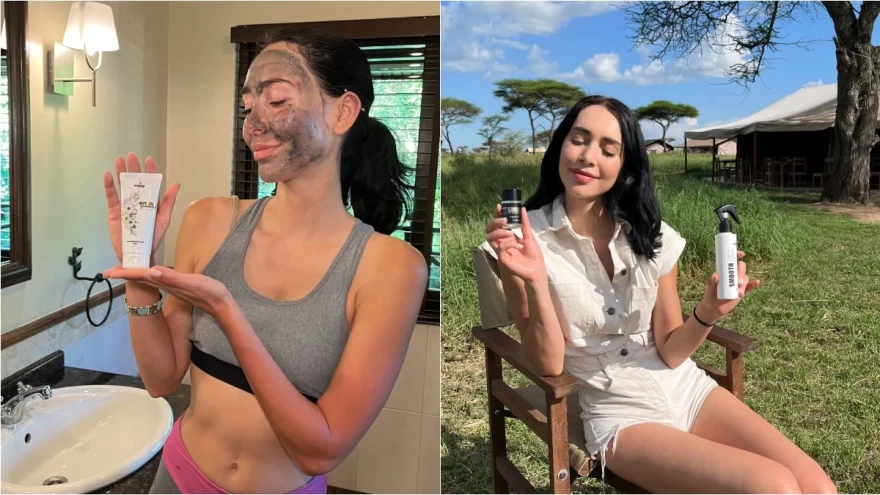 H Εύα Φούσκα εφαρμόζει προϊόντα Scandal Beauty