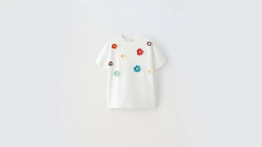 μπλούζα με λουλούδια zara kids