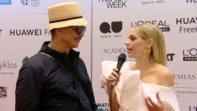 Athens Fashion Week 2024: Ο Λάκης Γαβαλάς χόρεψε στην κάμερα το Cha-Cha-Cha