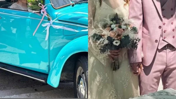 Παντρεύτηκε αγαπημένη Ελληνίδα ηθοποιός - Η είσοδος στο Δημαρχείο με γαλάζιο αυτοκίνητο και το ρομαντικό νυφικό