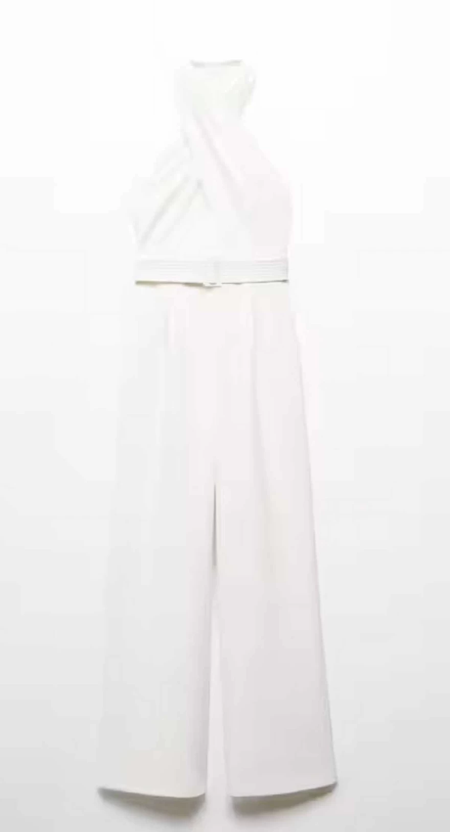 ολόσωμη φόρμα λευκή mango