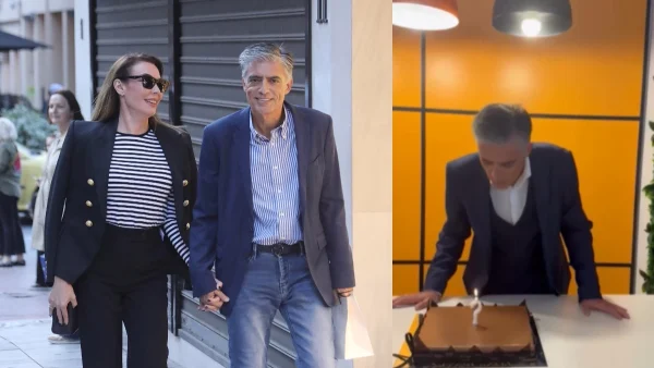 Νίκος Ευαγγελάτος: «Χρόνια πολλά αφεντικό» - Η έκπληξη της Τατιάνας Στεφανίδου στο γραφείο του και το τρυφερό φιλί μπροστά σε όλους