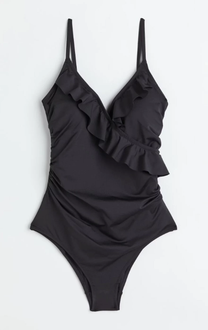 ολόσωμομαύρο μαγιόμε βολάν