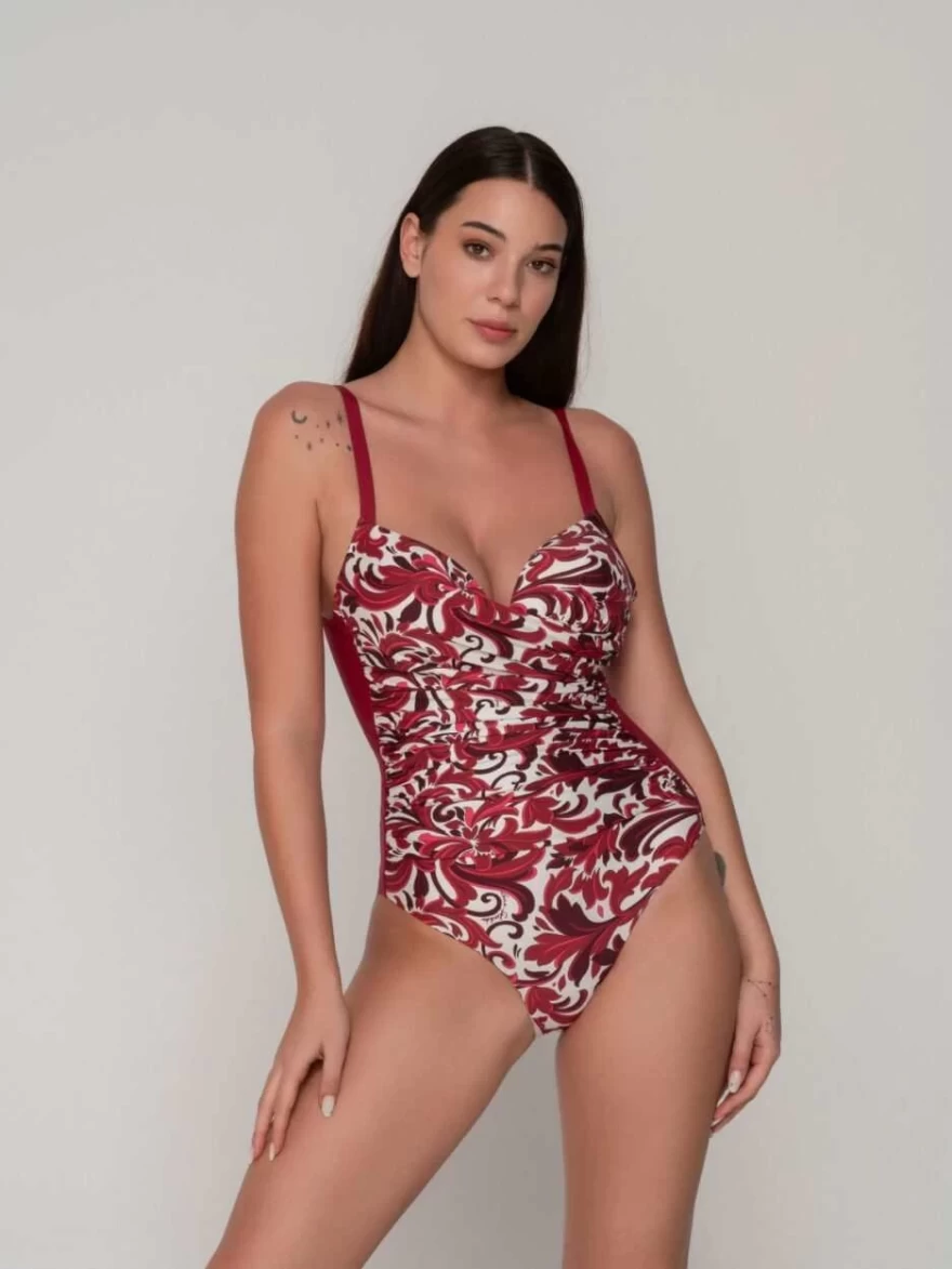 κόκκινο εμπριμέ ολόσωμο lunasplendida.com