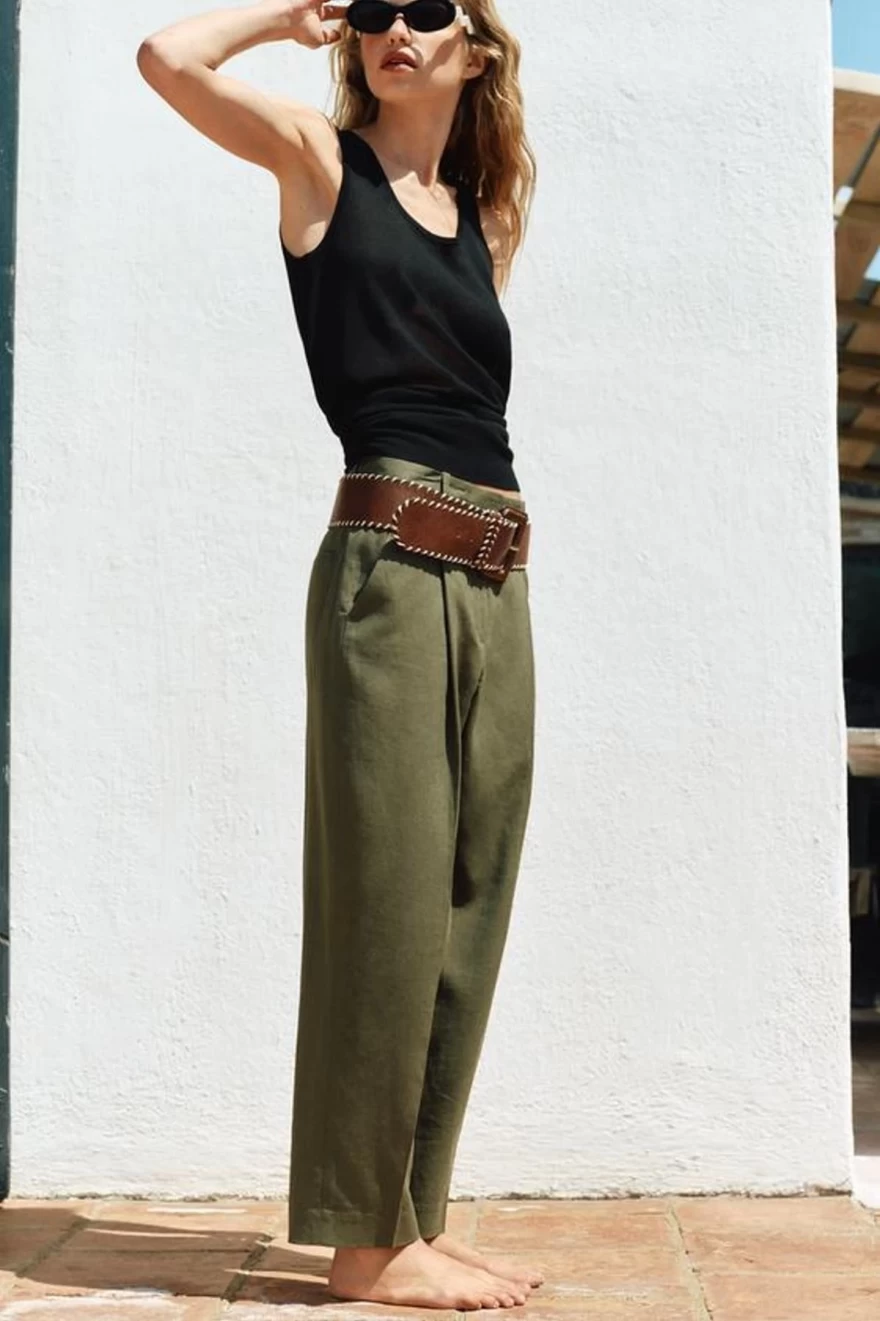 λινό παντελόνι Zara