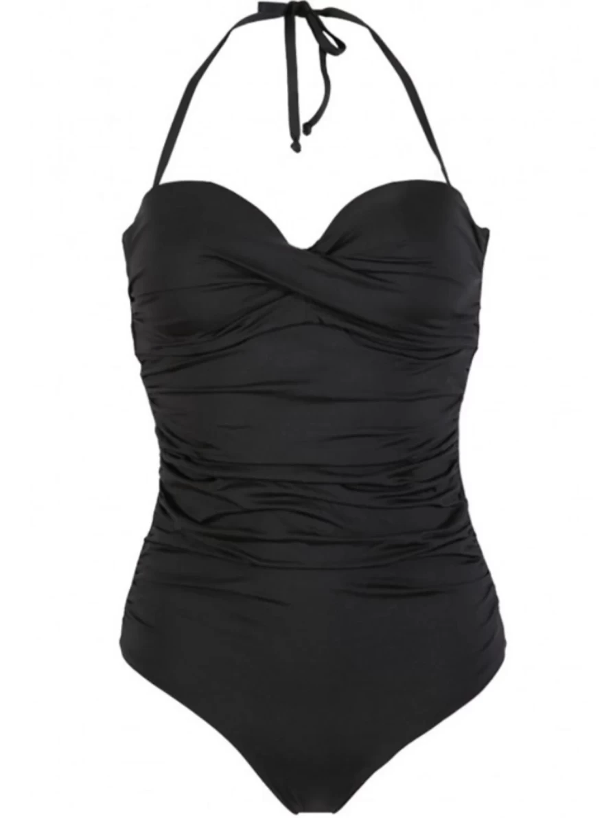 μαύρο ολόσωμο μαγιό στράπλες