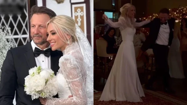 Κώστας Καραφώτης: Την κοιτούσε στα μάτια και ''έλιωνε'' - Ο χορός με τη νύφη στη δεξίωση του γάμου τους (Βίντεο)