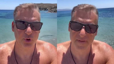 Γιώργος Λιάγκας: Οικογενειακές διακοπές στο νησιώτικο εξοχικό του στην Τήνο - Το βίντεο από την παραλία με το μαγιό του