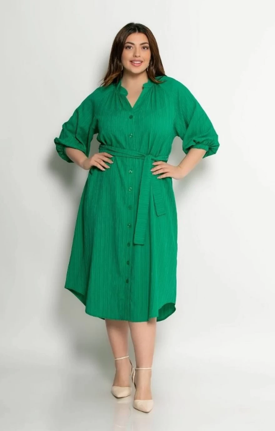 πράσινο shirt dress kazi.gr