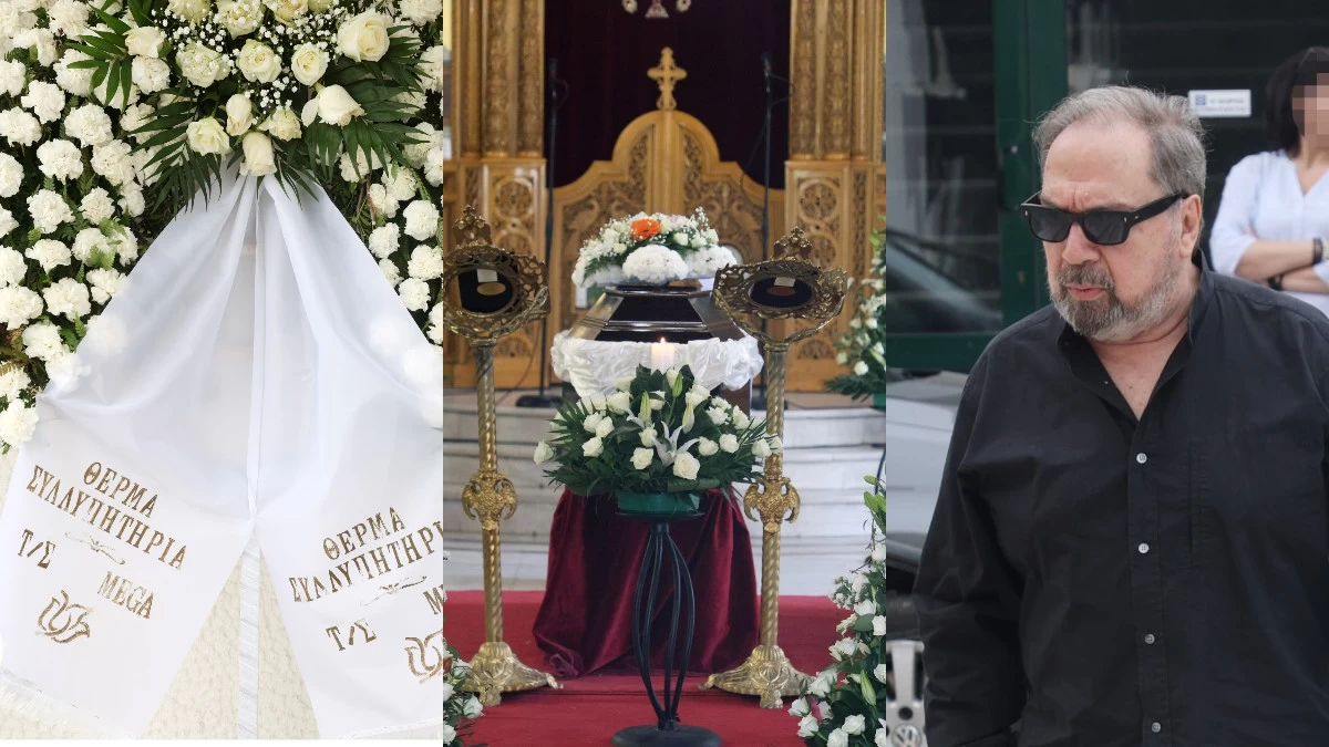 Άννα Παναγιωτοπούλου: Βαρύ το κλίμα στην κηδεία της - Η τραγική στιγμή όπου ο Σταμάτης Φασουλής στέκεται πάνω από το φέρετρό της