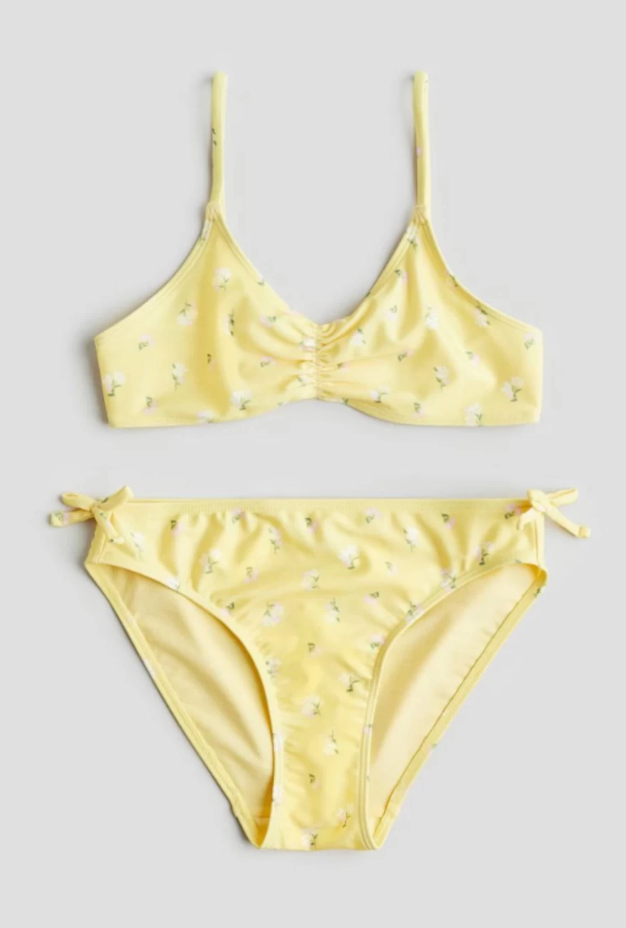 κίτρινο φλοράλ μπικίνι