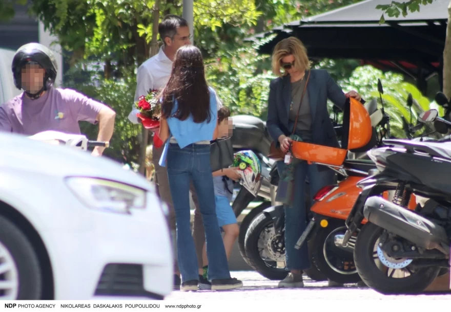 Σία Κοσιώνη Κώστας Μπακογιάννης με Δήμο και Δανάη