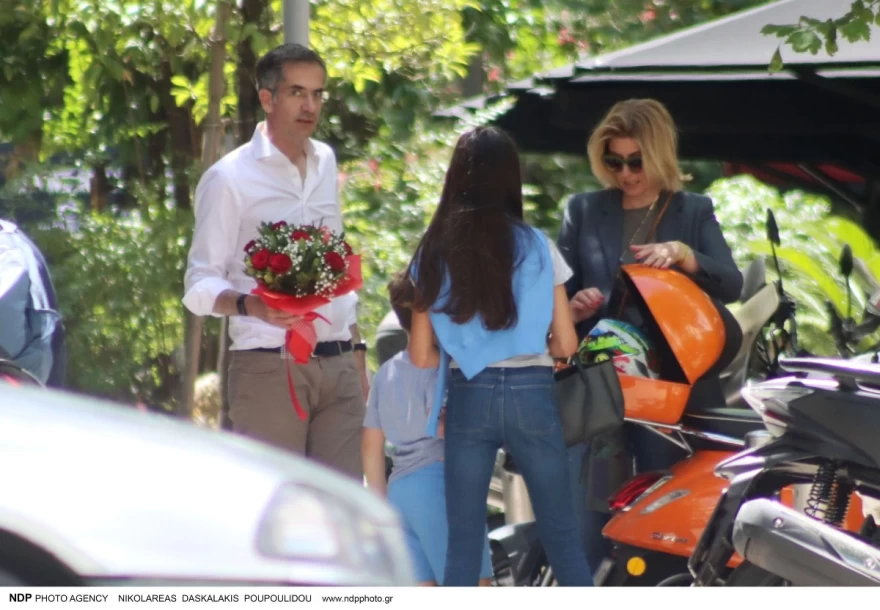 Σία Κοσιώνη Κώστας Μπακογιάννης με Δήμο και Δανάη