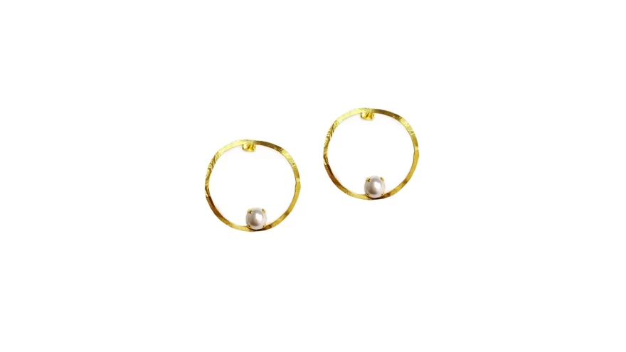 κρίκοι με πέρλες catherinebijoux.com