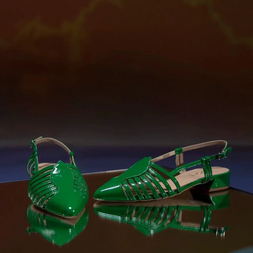 πράσινα γοβάκια doreshoes.gr