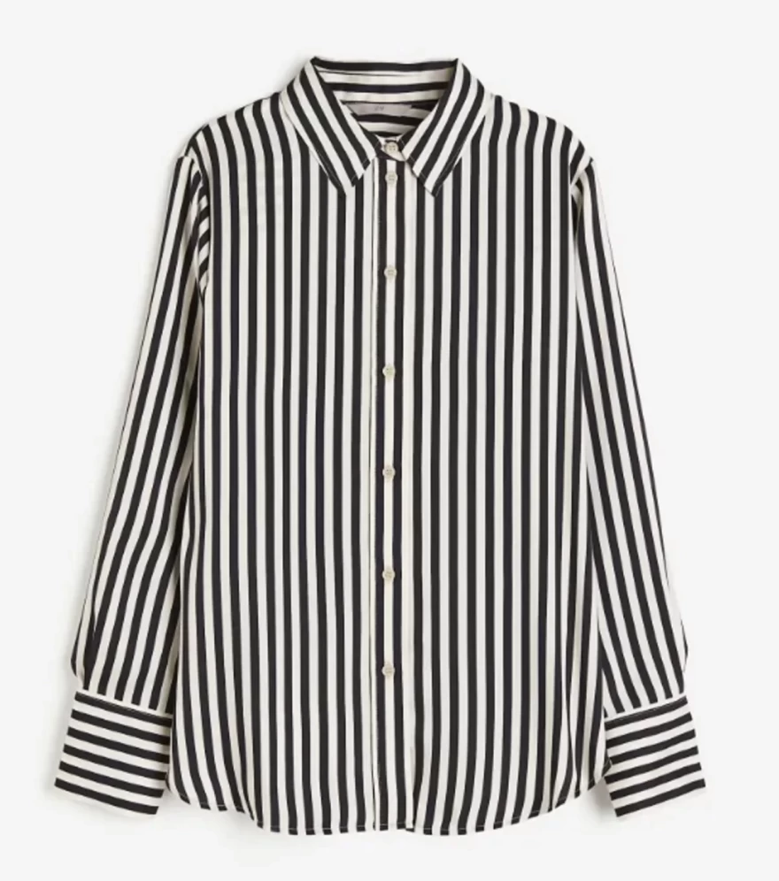 ριγέ πουκάμισο μαύρο