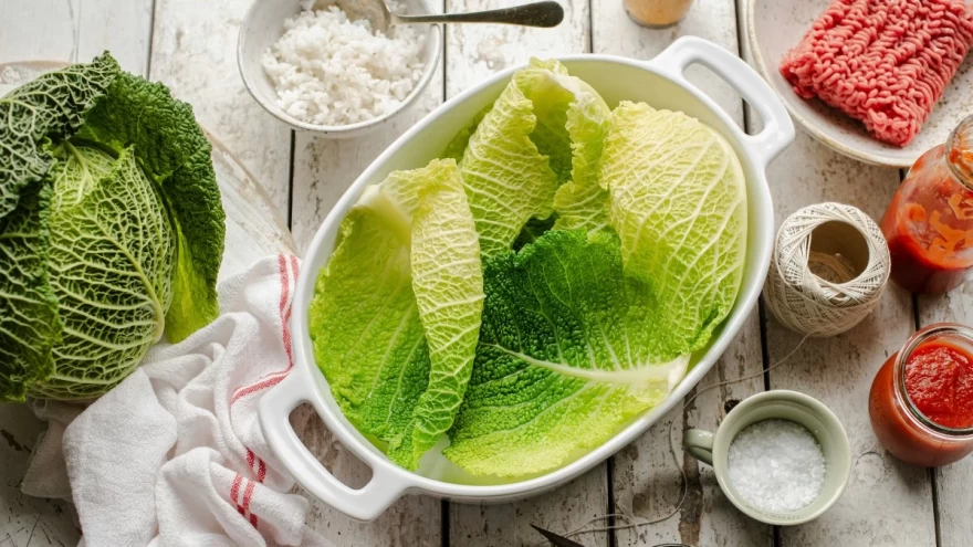 λάχανο σε πιάτο