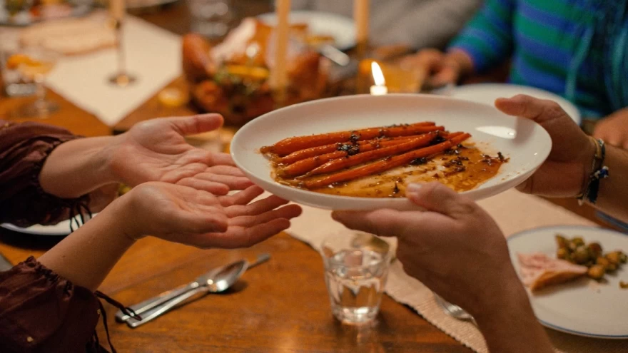καρότα μαγειρεμένα σε πιάτο
