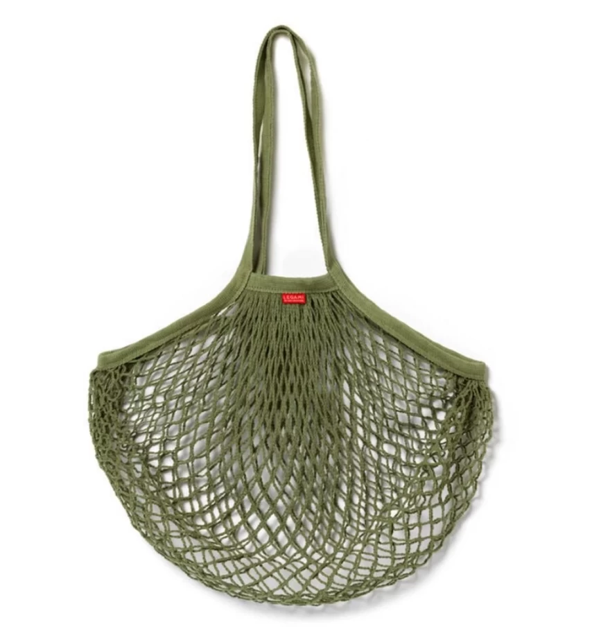 τσάντα δίχτυ παραλίας χακί