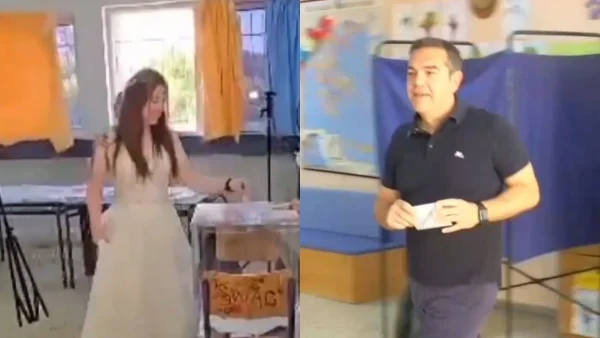 Ευρωεκλογές 2024: Με νυφικό στην κάλπη - Ψήφισε η Ζωή Κωνσταντοπούλου και ο Αλέξης Τσίπρας πέρασε αμίλητος