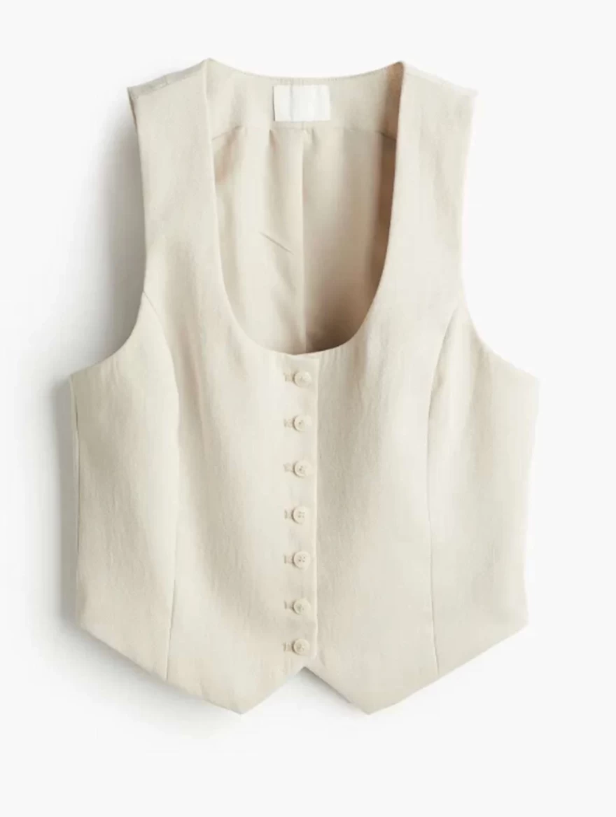 μπεζ γιλέκο H&M