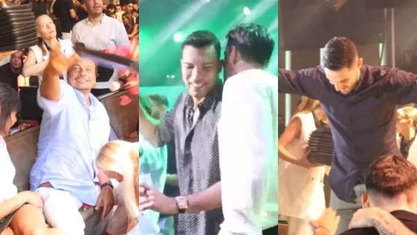 Λουλουδοπόλεμος στα μπουζούκια του Αργυρού από τους παίκτες του Παναθηναϊκού - Τα "έσπασαν" Σλούκας και Παπαπέτρου με τον Αταμάν