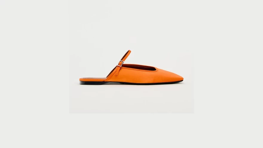 πορτοκαλί mules zara