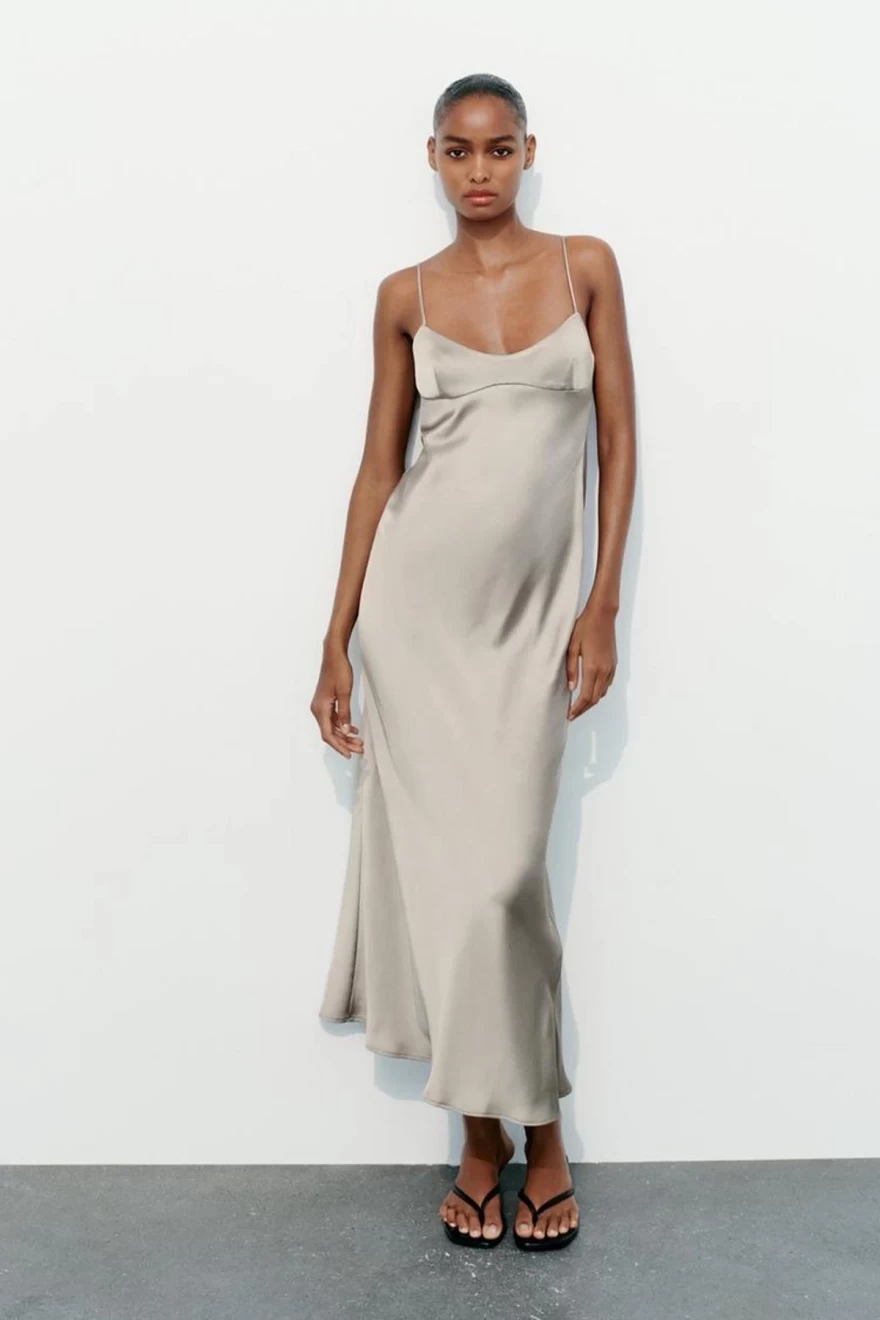 λευκό  φόρεμα zara