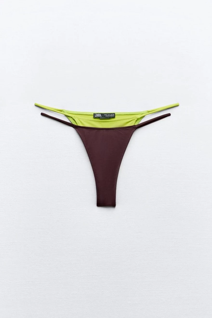 σλιπ zara καφέ