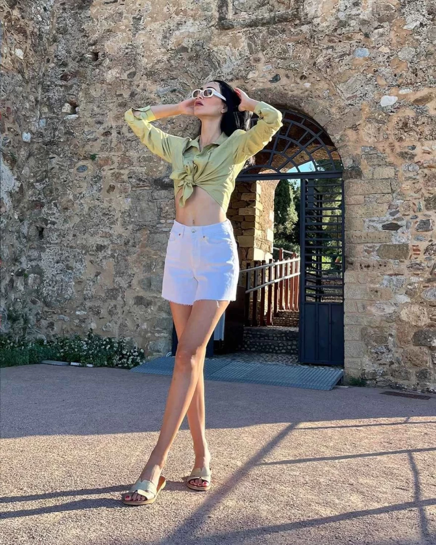 σορτσάκι τζιν και πουκάμισο marksandspencer.com