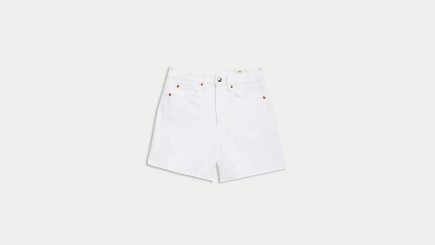 λευκό τζιν σορτσάκι marksandspencer.com