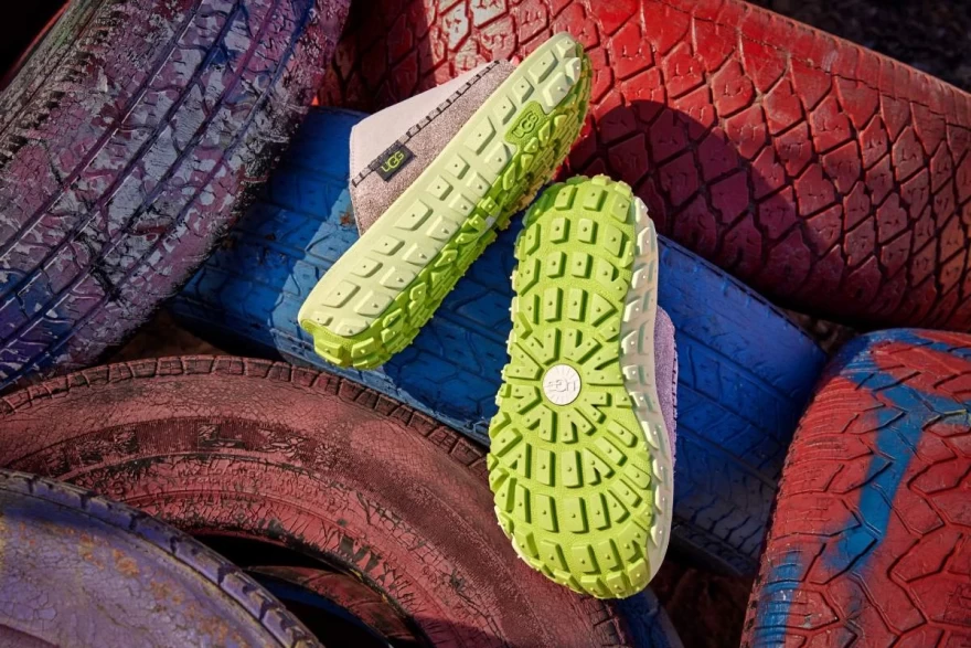 UGG slides neon
