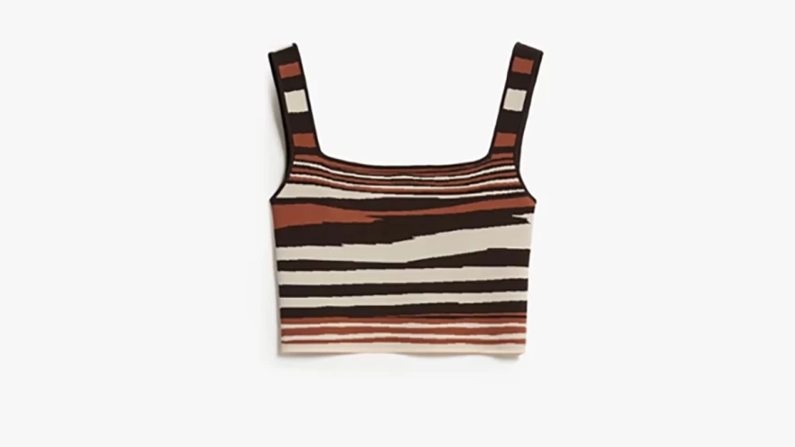 ριγέ crop top max mara