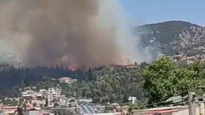 Φωτιά τώρα στην Περιμετρική Οδό Πατρών - Εκκενώνεται γηροκομείο