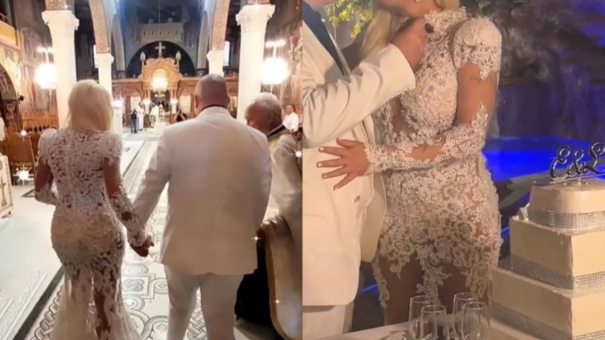 Παντρεύτηκε πρώην παίκτρια του The Bachelor: Παράνυφες δύο πρώην συμπαίκτριές της - Το γοργονέ νυφικό και η τούρτα με τα στρας