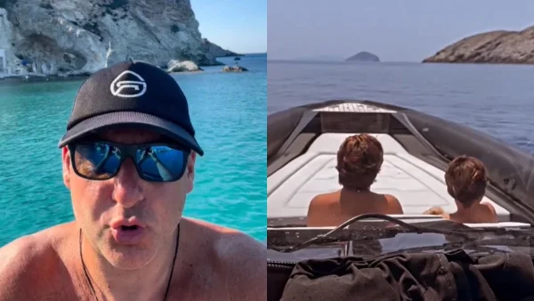 Γιώργος Λιάγκας: Αγκαλιασμένος σφιχτά με τους δύο γιους του - Η τρυφερή ανάρτηση από τις διακοπές τους στην Τήνο