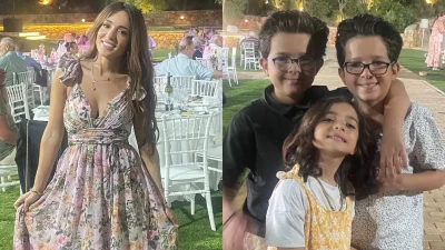 Καλομοίρα: Παρανυφάκι με στεφάνι στα μαλλιά και κορδέλα στη μέση η 8χρονη κόρη της - Το παραμυθένιο φόρεμα της δίπλα στον Γιώργο Μπούσαλη