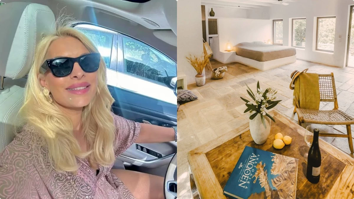 Ελένη Μενεγάκη: Μαγευτικές φωτογραφίες από το ανακαινισμένο Όναρ - Τα ξύλινα τραπέζια και η υπέροχη κρεβατοκάμαρα