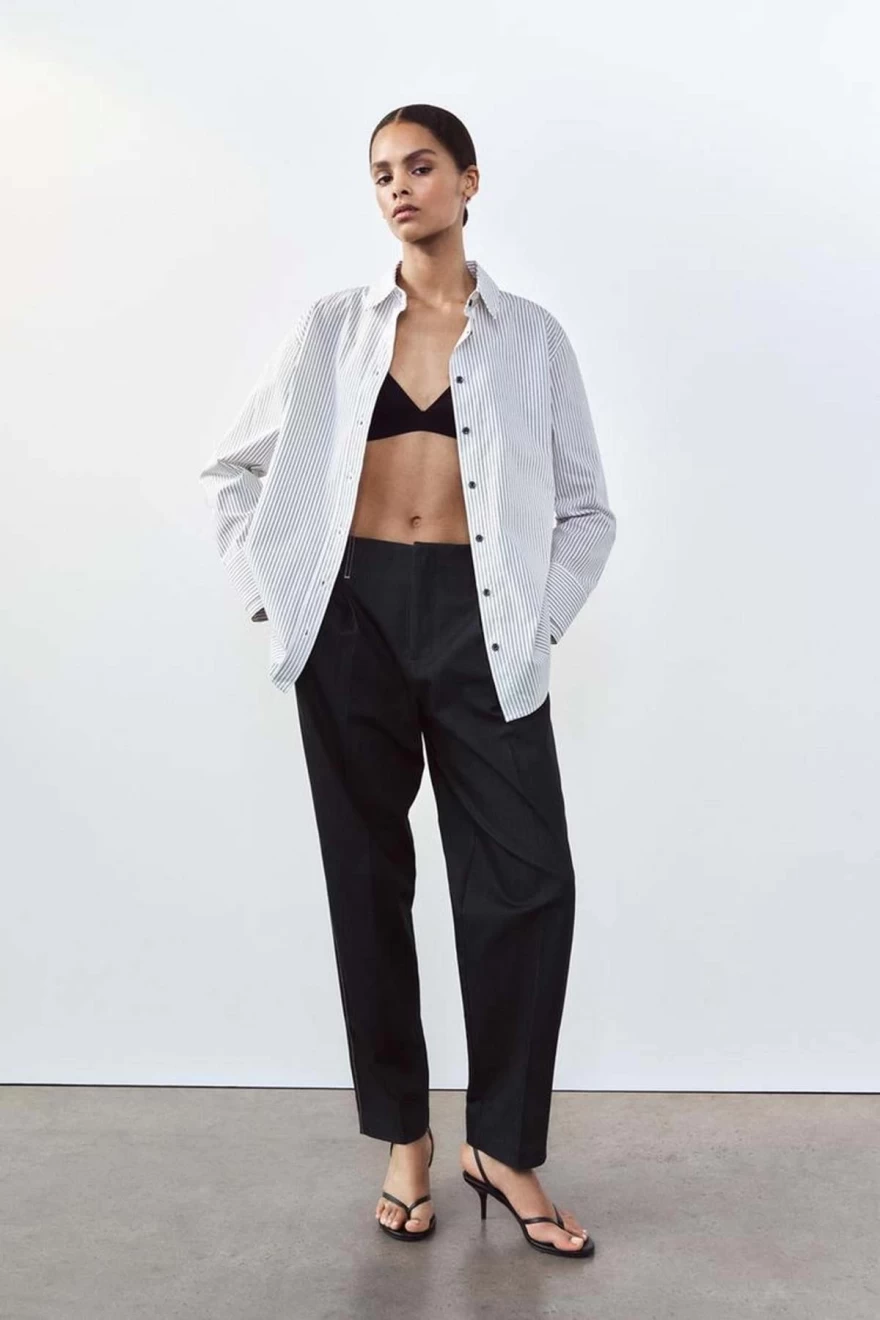 ριγέ πουκάμισο zara