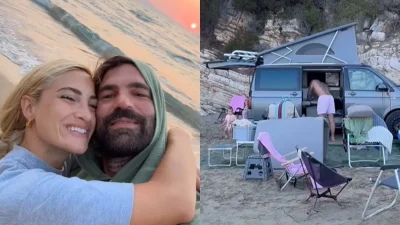 Ιωάννα Τούνη: Κοιμούνται πάνω σε βανάκι - Για κάμπινγκ σε απόμερη παραλία με τον Δημήτρη Αλεξάνδρου και τον μικρό Πάρη