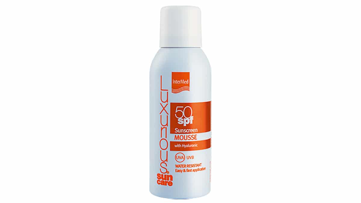 Αντηλιακό σε μορφή αφρού, Luxurious, Sunscreen Mousse SPF50, InterMed (στα Φαρμακεία από την InterMed)