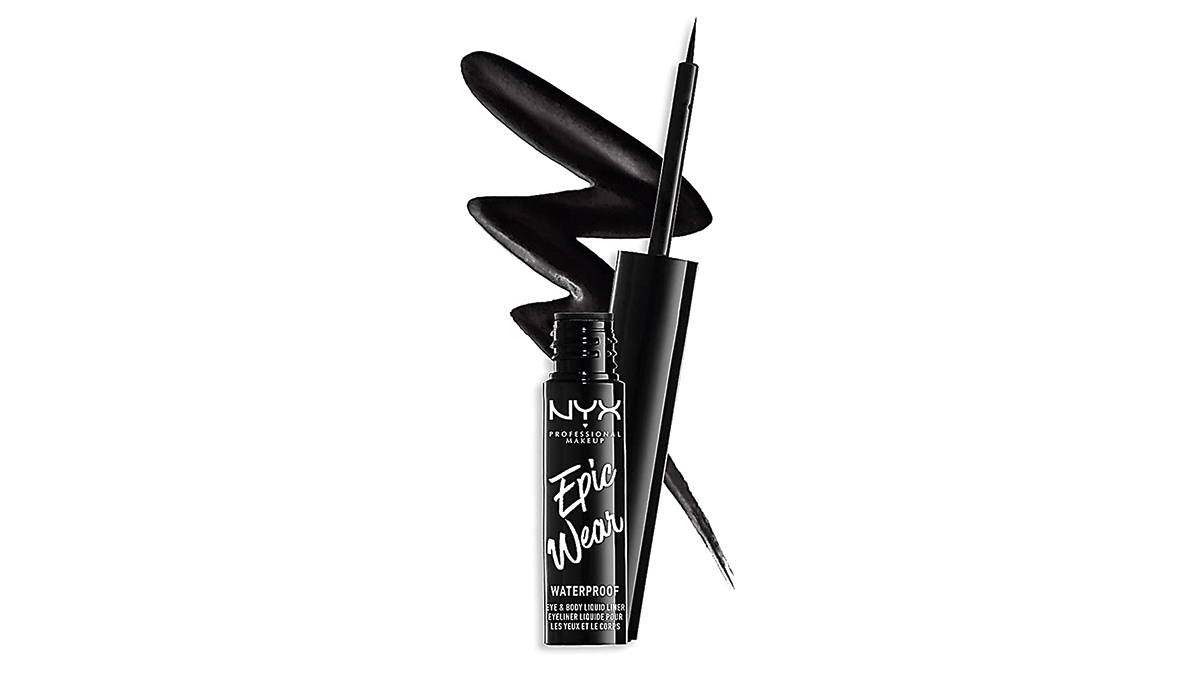 Αδιάβροχο μαύρο υγρό eyeliner, Epic Wear, Eye & Body Liquid Liner, Nyx Professional Makeup