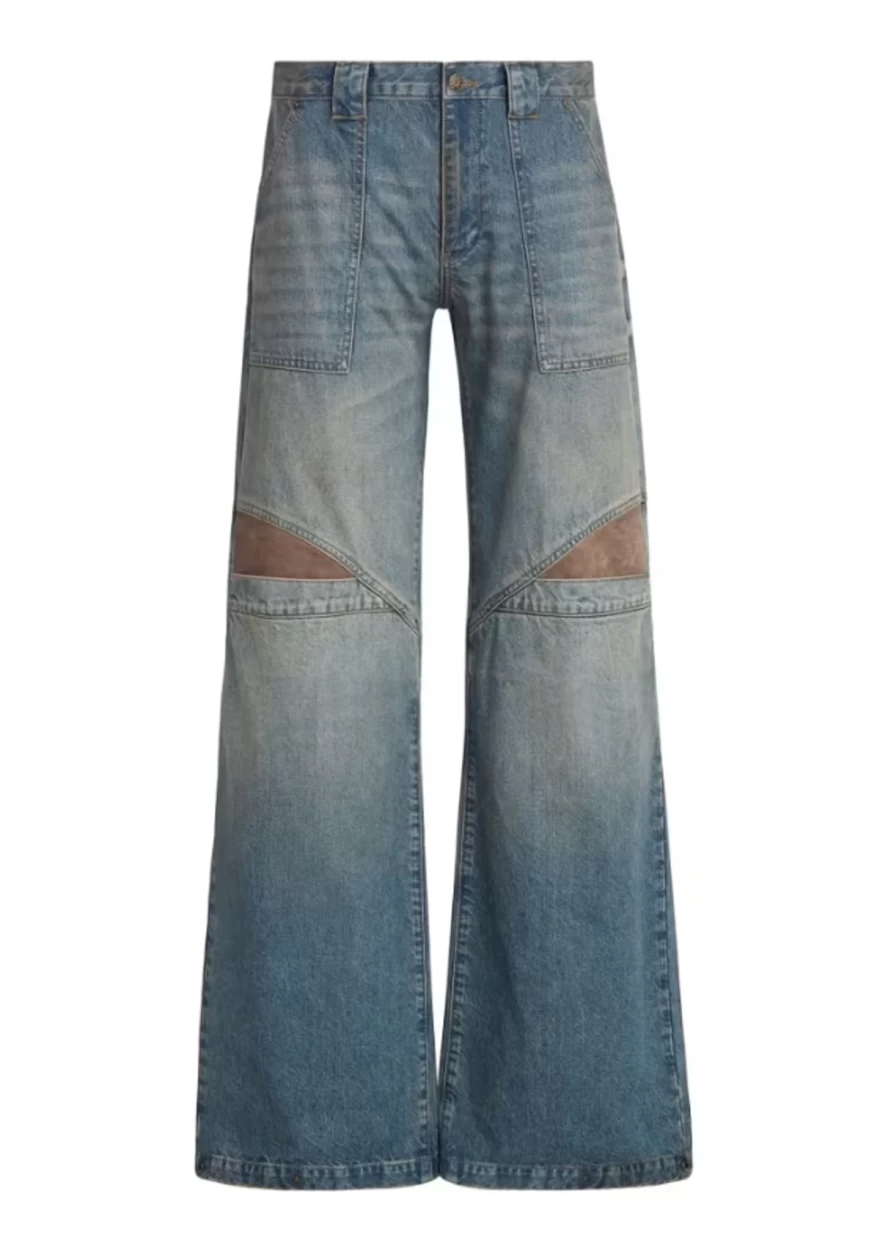 ξεβαμμένο τζιν φαρδύ