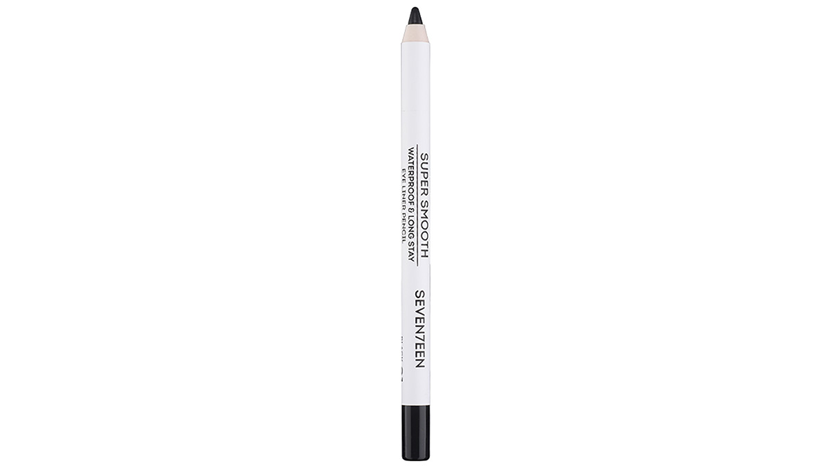 Αδιάβροχο μαύρο μολύβι ματιών, SuperSmooth Waterproof & Long Stay Eye Liner Pencil, Seventeen