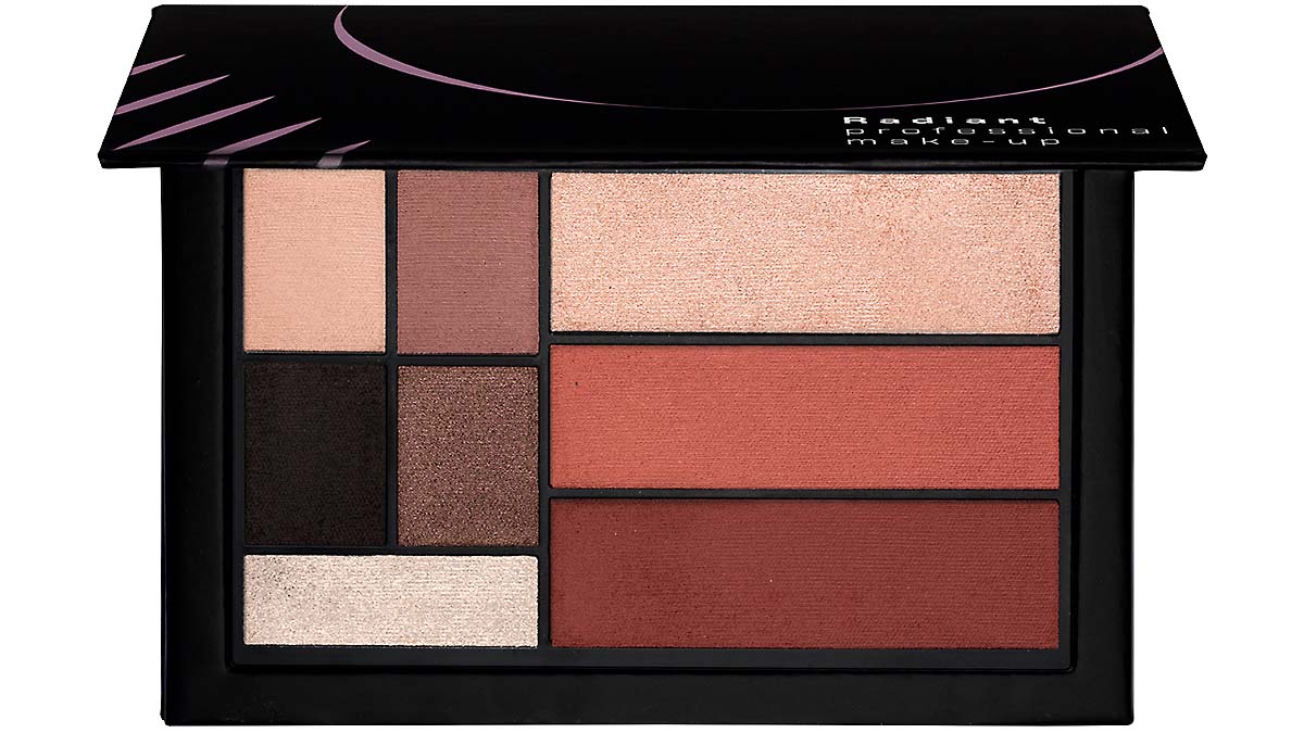 Συλλεκτική παλέτα για το πρόσωπο και τα μάτια, Smokey Collection, Total Look Palette, Radiant professional make-up, €27