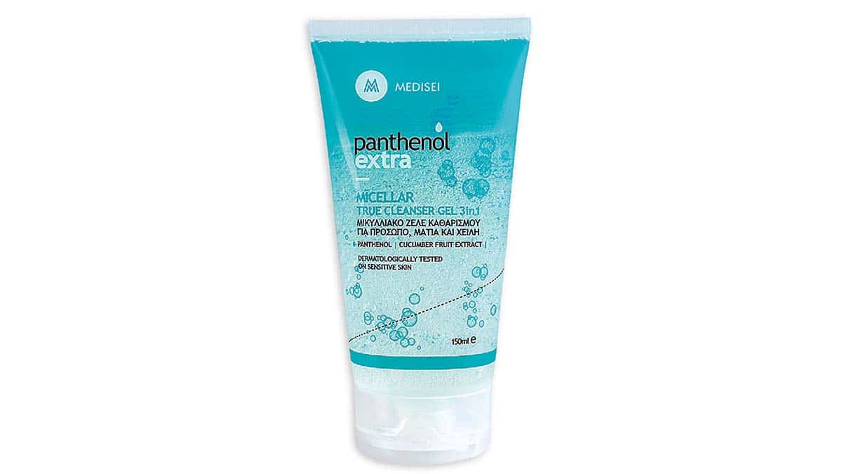 Τζελ καθαρισμού με τεχνολογία Micellar, True Cleanser 3 in 1, Panthenol Exra, Medisel (στα Φαρμακεία)