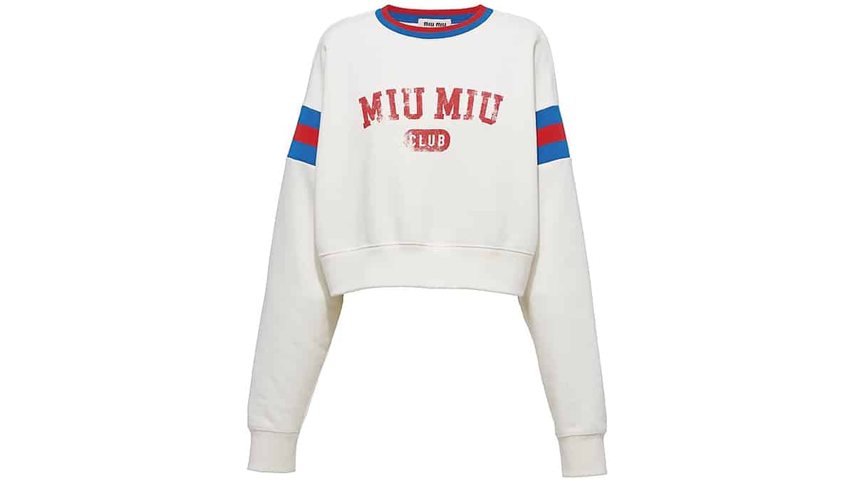 Crop φούτερ, Miu Miu, farfetch.com